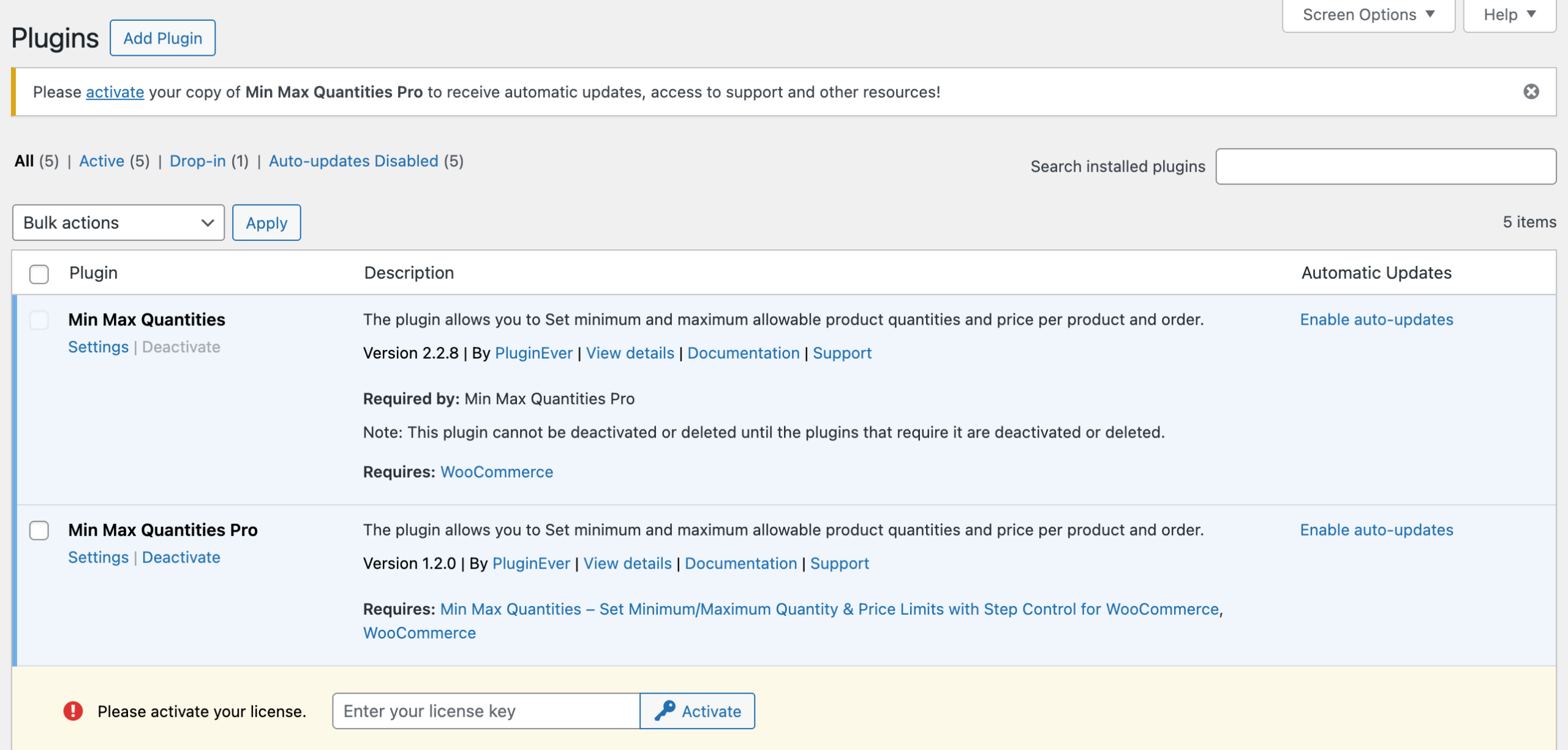 Activating License Key
