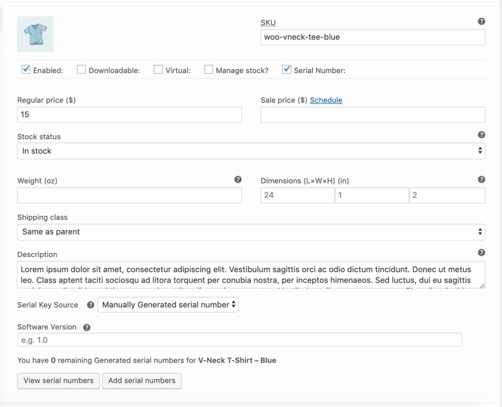 Select and customize the options of creating the keys or codes