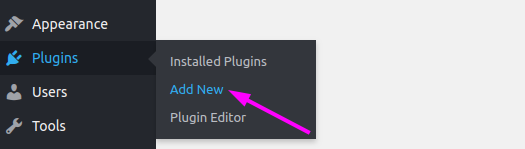 Add New Plugin from the dashboard