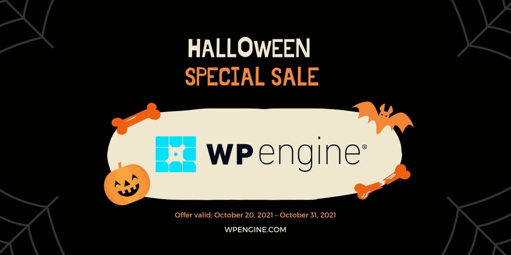 WP Engine with its Halloween coupon is offering 4 months FREE