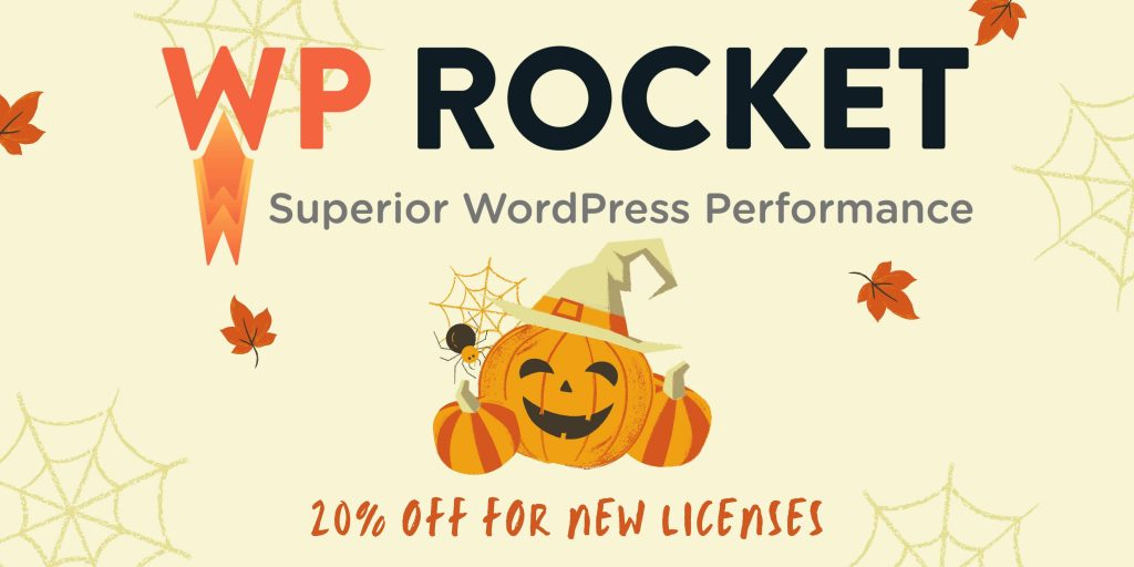 WP Rocket is running a Halloween promotion offering 20% OFF
