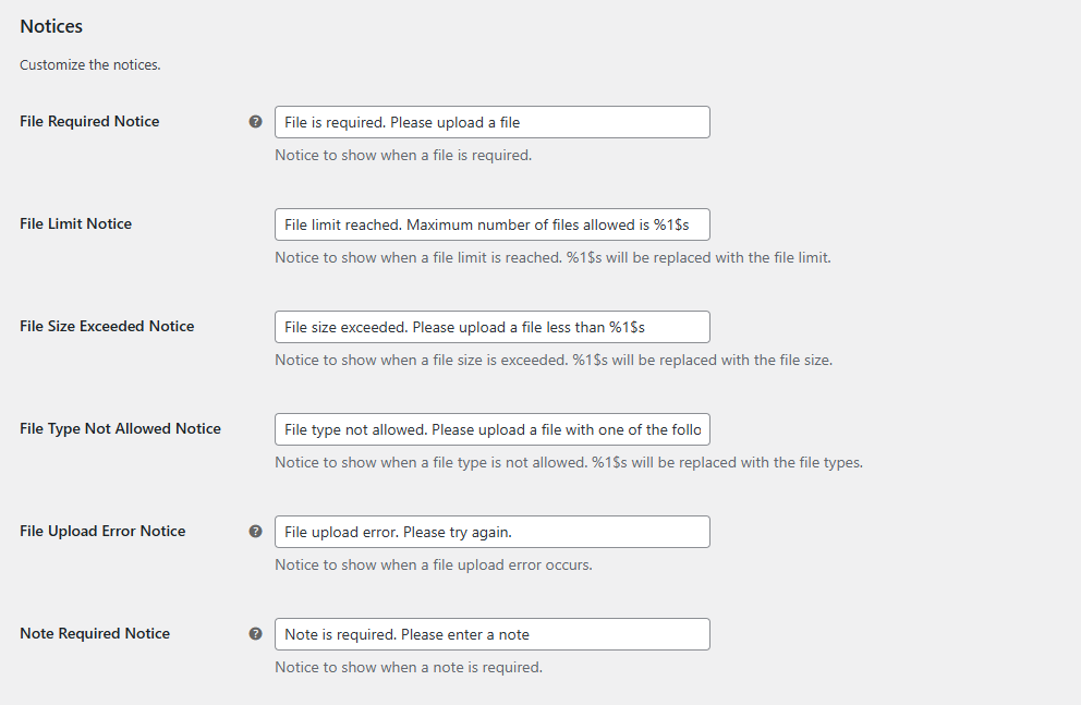 Notices