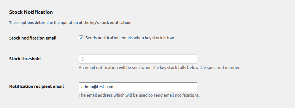 Stock Notifications