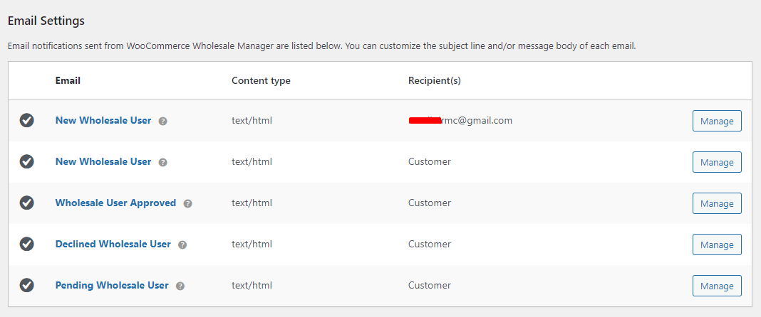 Default Email Templates