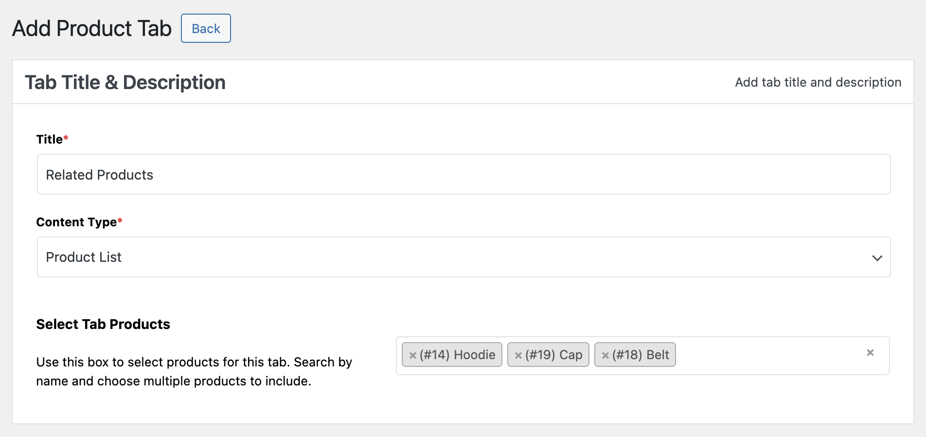Product List