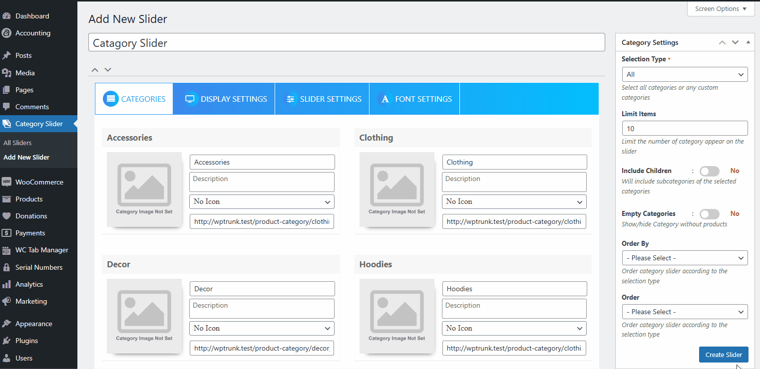 Setting Up Custom Order for Categories