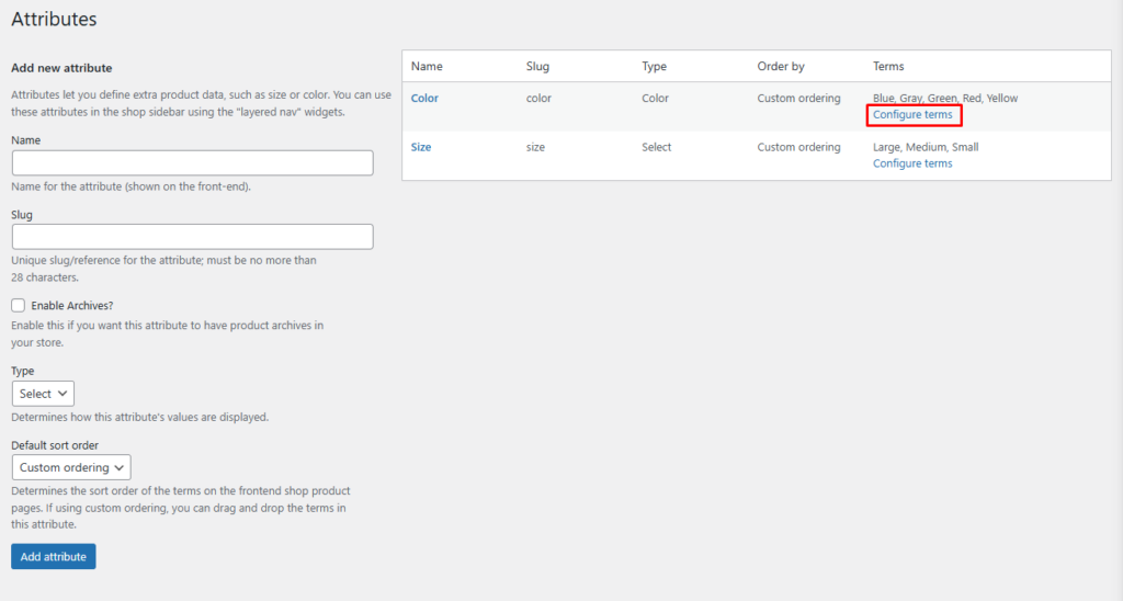 Add Attribute Values and Images