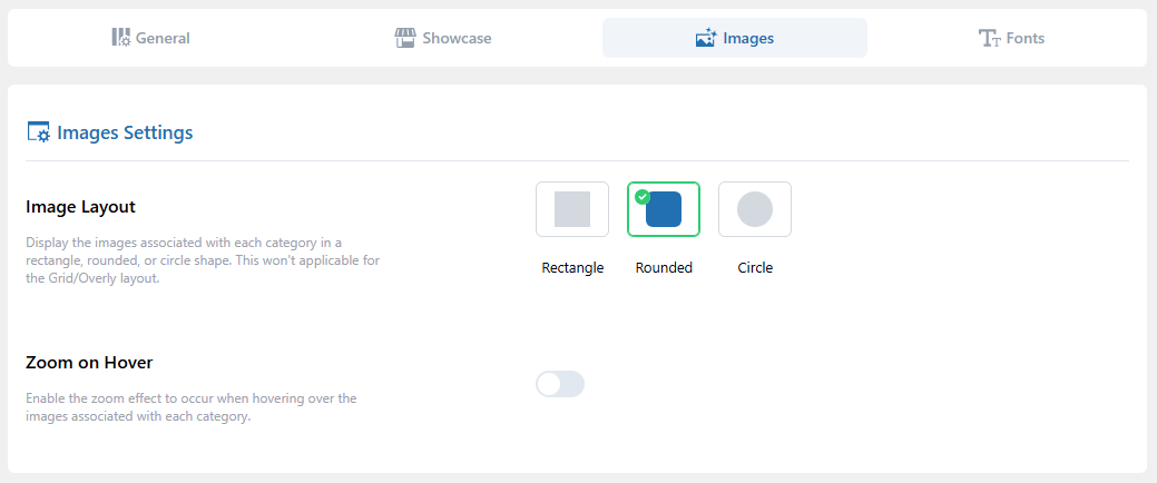 Images Settings