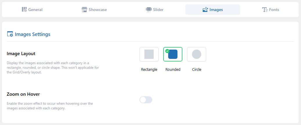 Images Settings