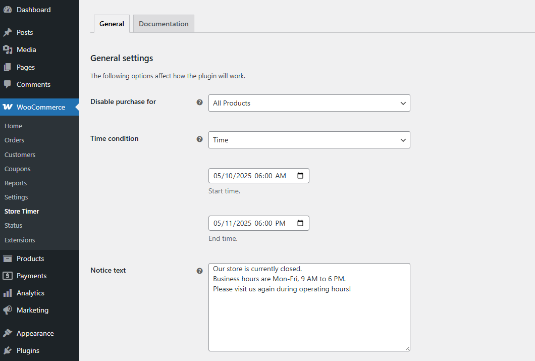 General Settings