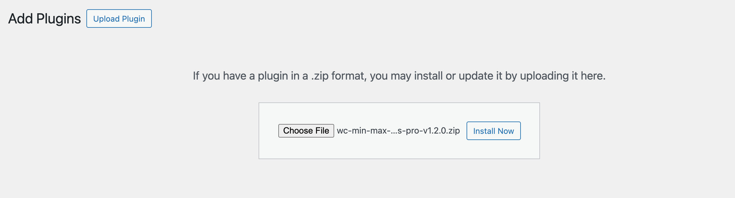 Installation by Uploading