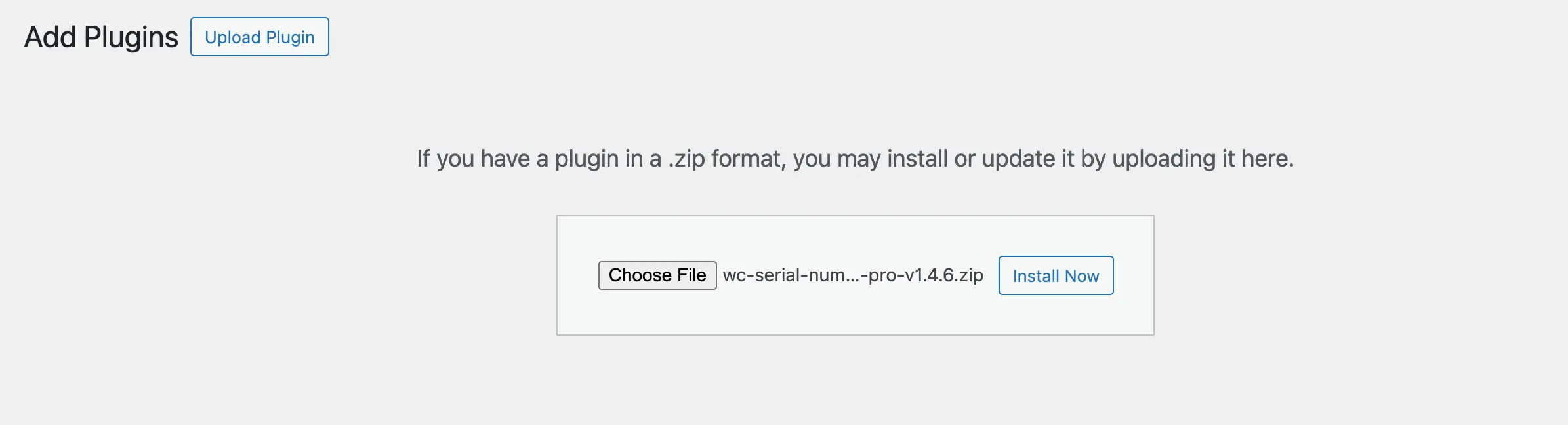 Installation by Uploading