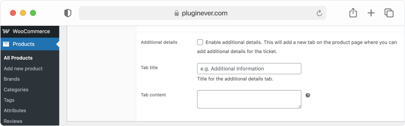 Configure Additional Ticket Details