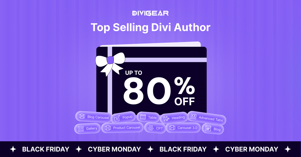 <strong>DiviGear: Top Selling Divi Author</strong>