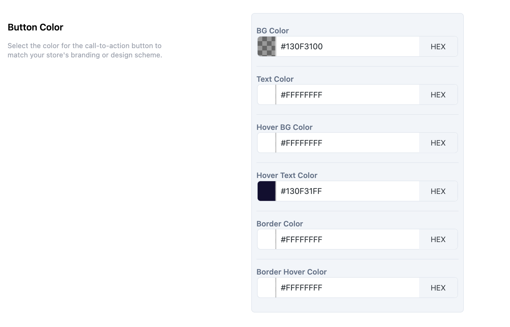 Button Color Settings