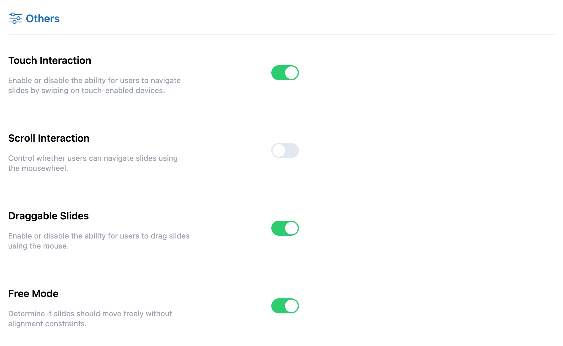 Other Settings