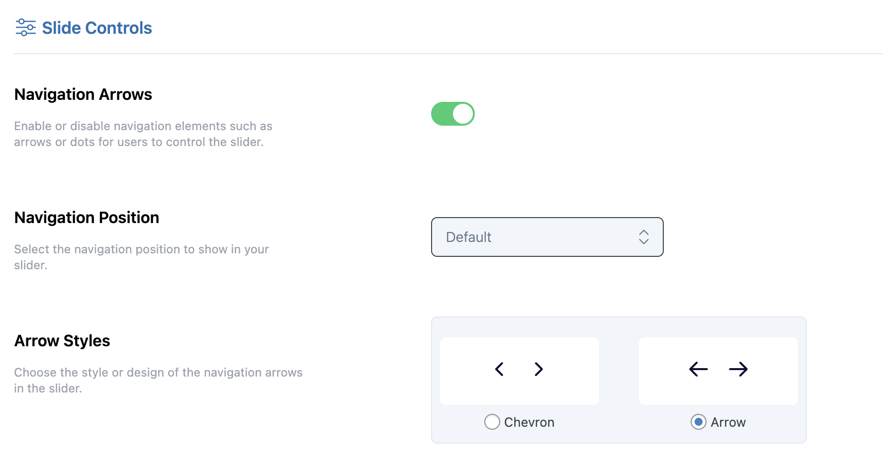 Slide Controls