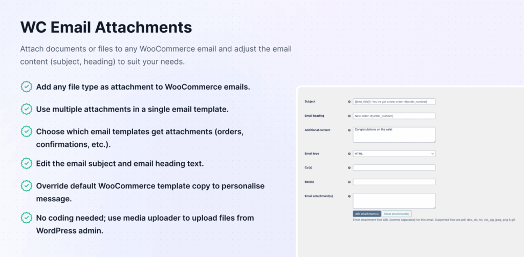 WC Email Attachments | PluginEver