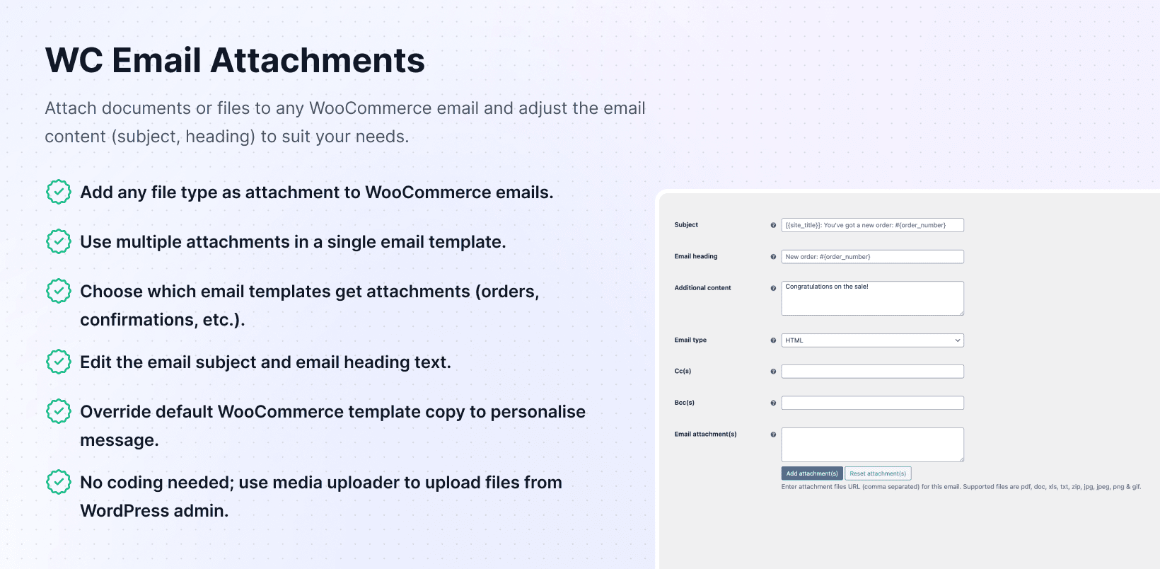 WC Email Attachments