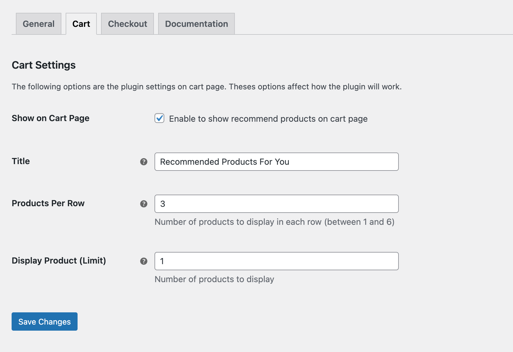 Enable Recommendations in Cart