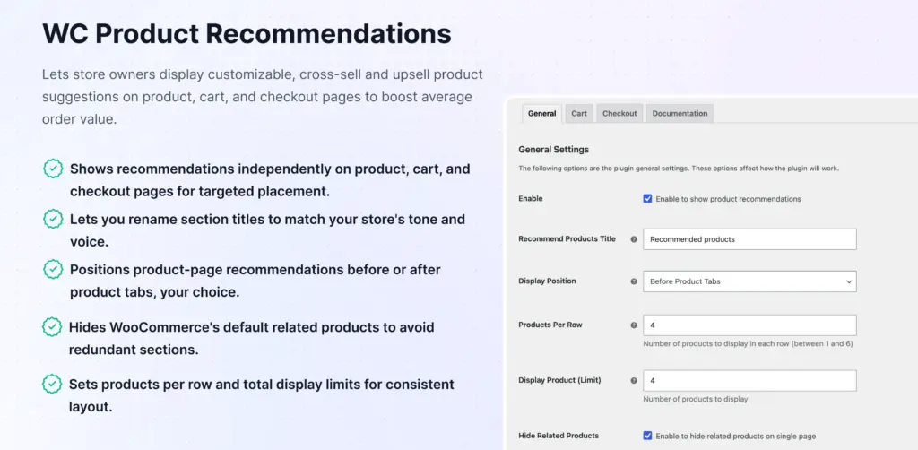 WC Product Recommendations