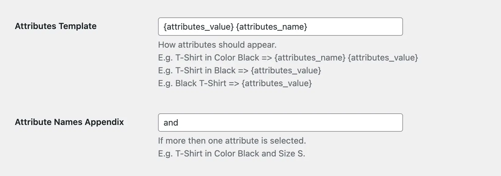 Customizing Attribute