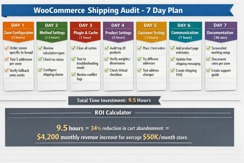 7-day shipping audit checklist