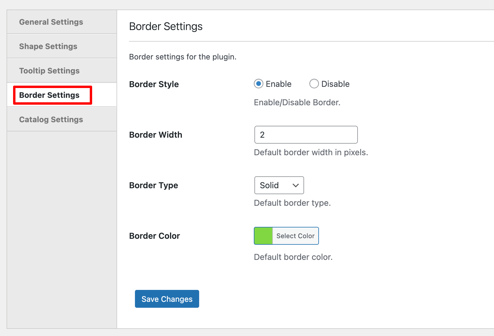 Border Settings