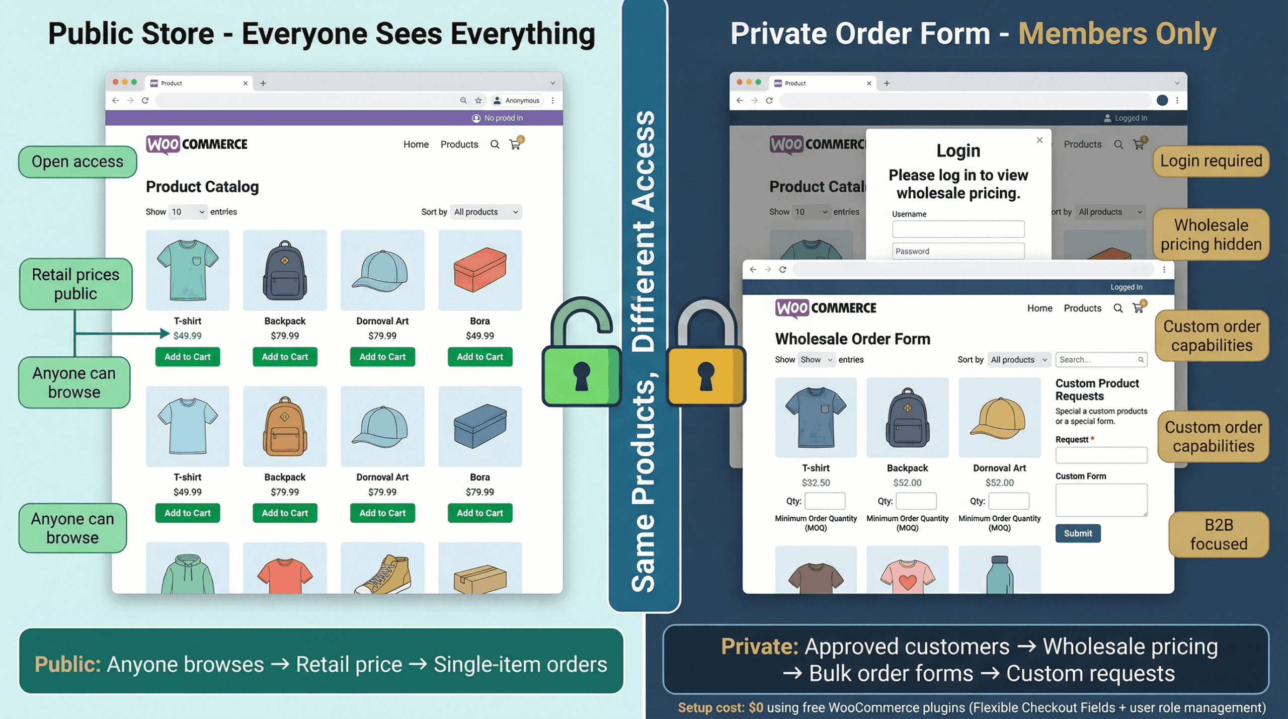 WooCommerce Set Up Private Order Form Free
