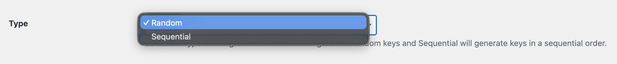 Type Selection