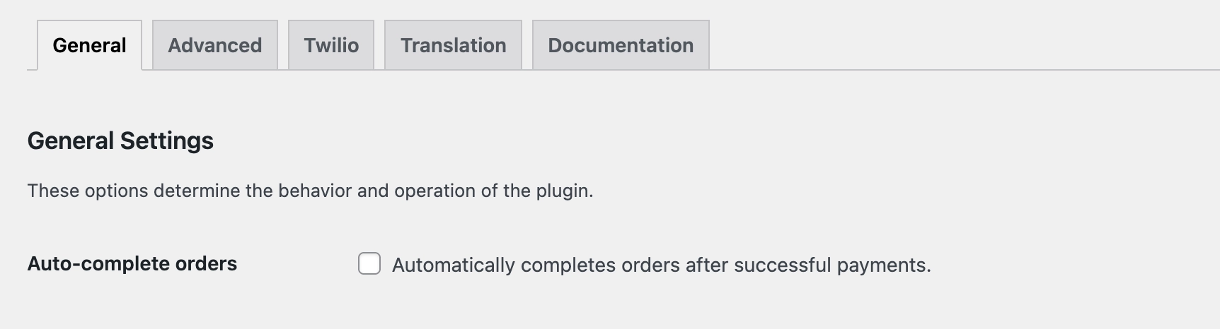 Auto-Complete Orders Setting