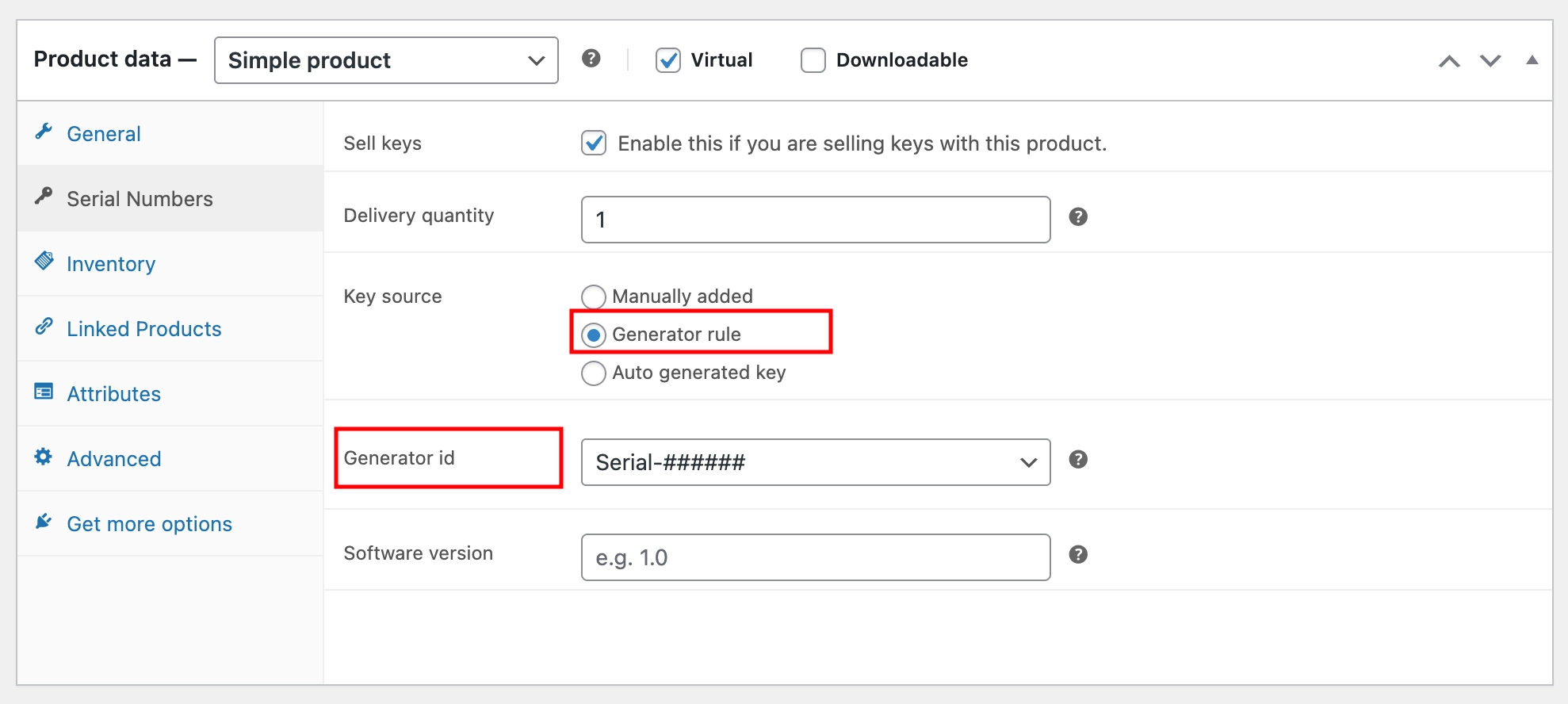 Key Source to Generator Rule