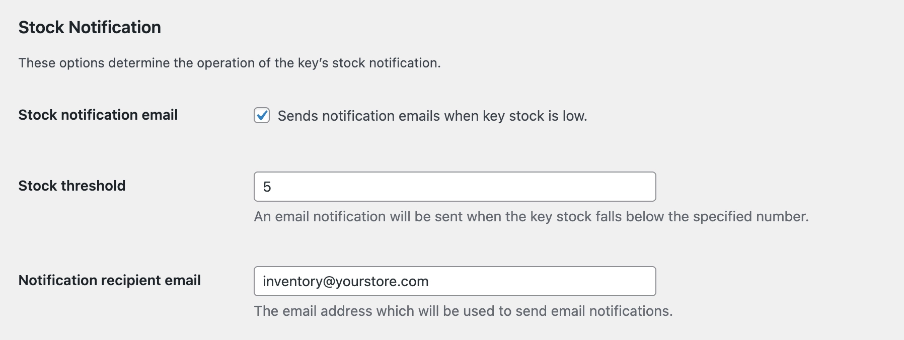 Stock Notification