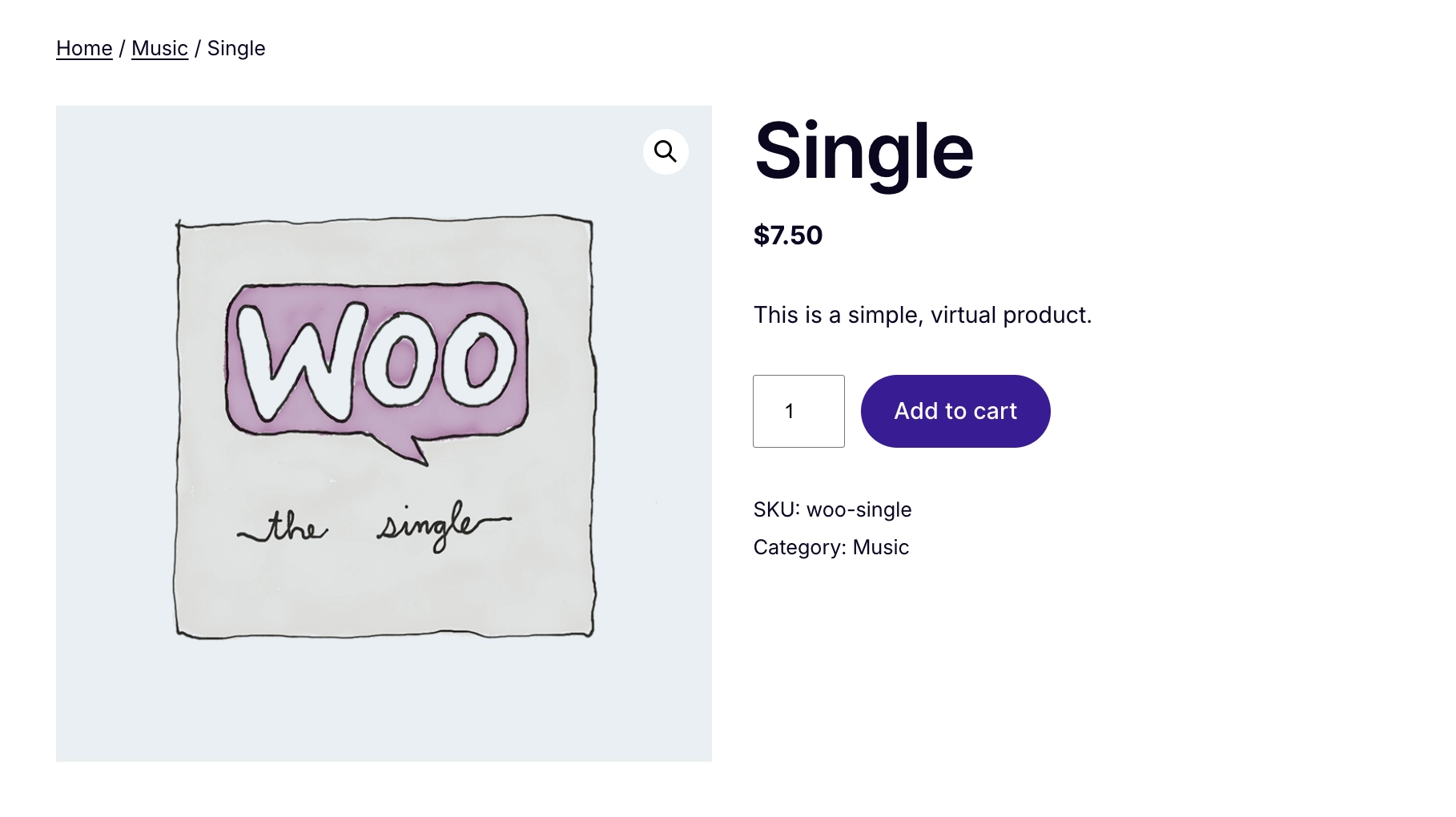 WooCommerce Simple Product