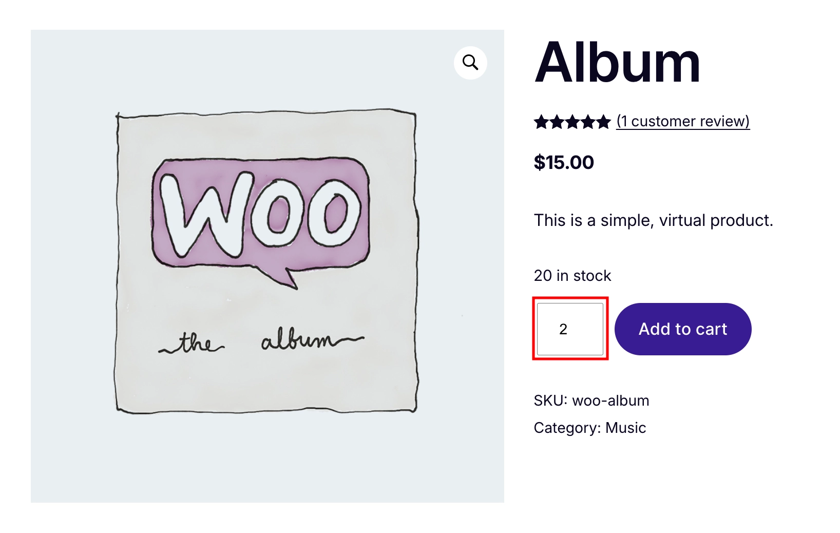 Limit in Product Page