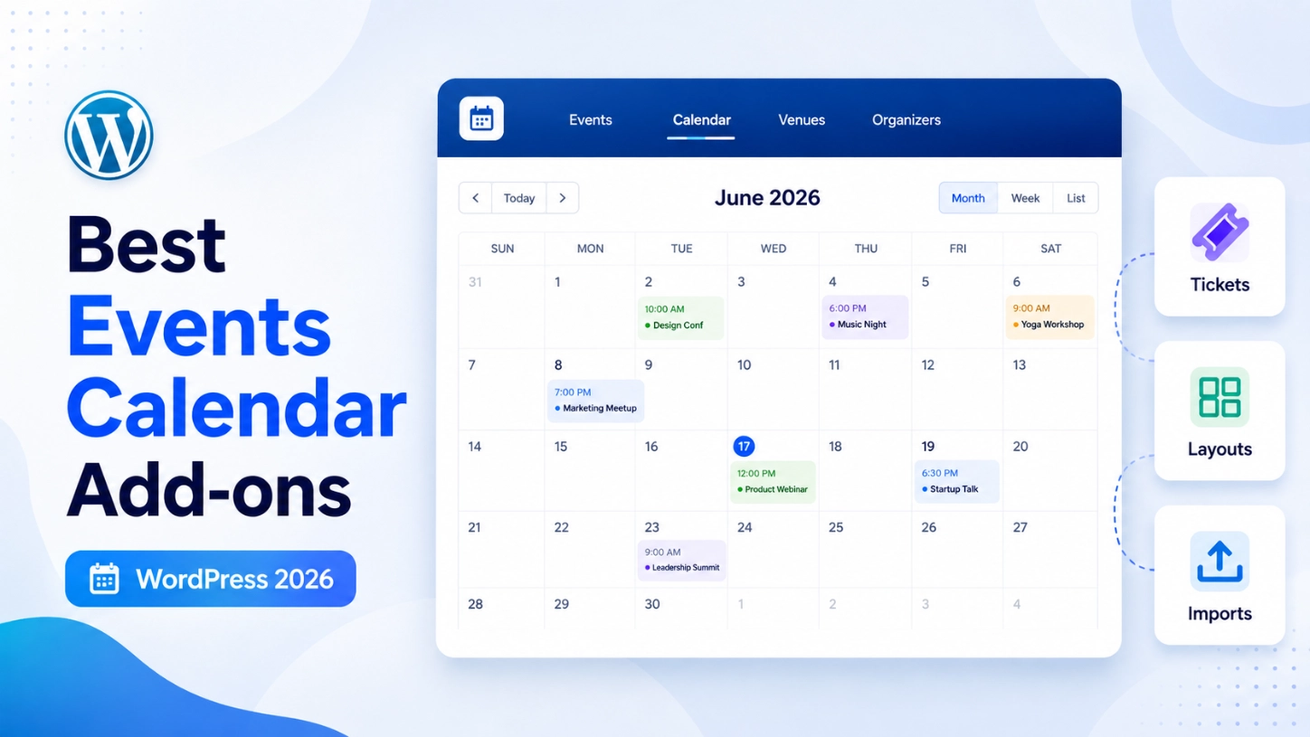Best Events Calendar Add-ons and Extensions for WordPress (2026)