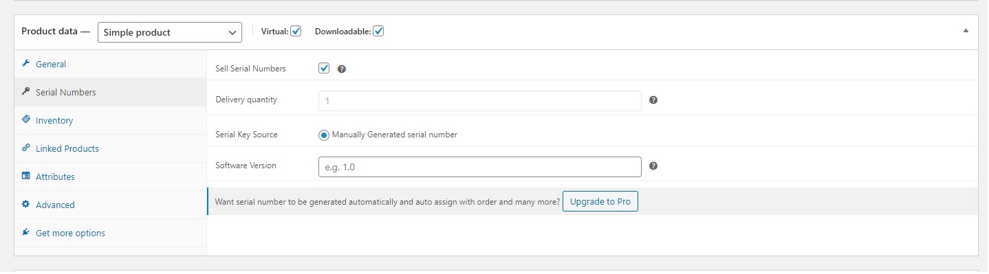 WooCommerce Serial Number - Serial Number on product Page