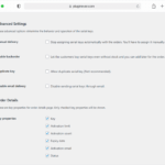 advanced settings