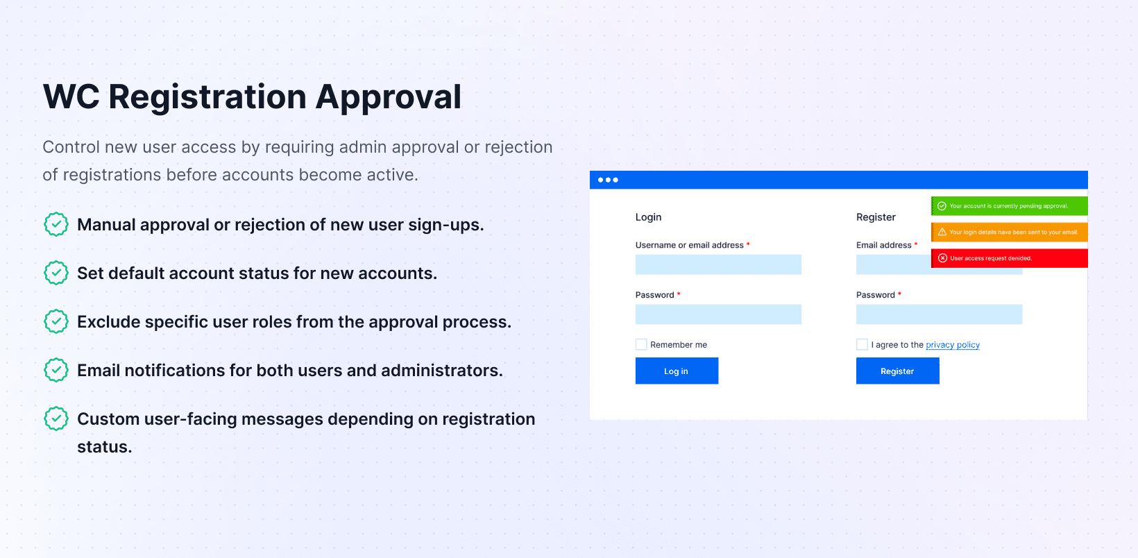 WC Registration Approval