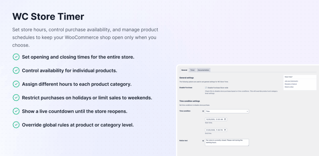WC Store Timer | PluginEver